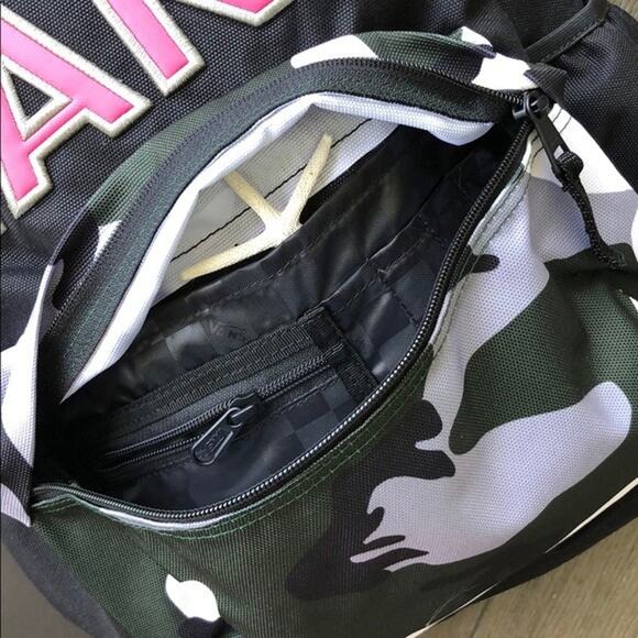 Vans Off The Wall Realm Backpack Bag Pink Embroidered Logo With Laptop Sleeve - Picture 4 of 7